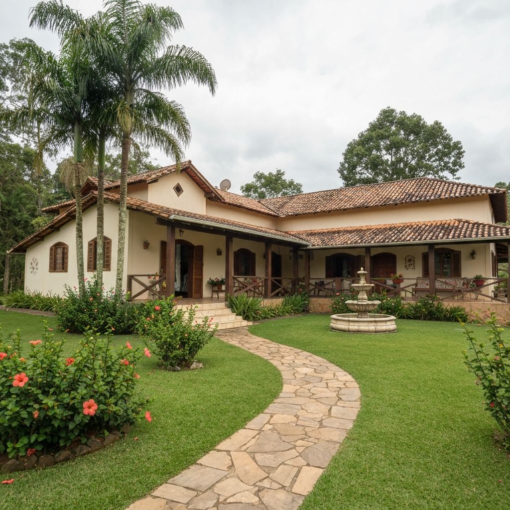 Casa de campo brasileña construida